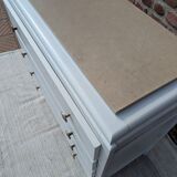 Marble-topped chest of drawers