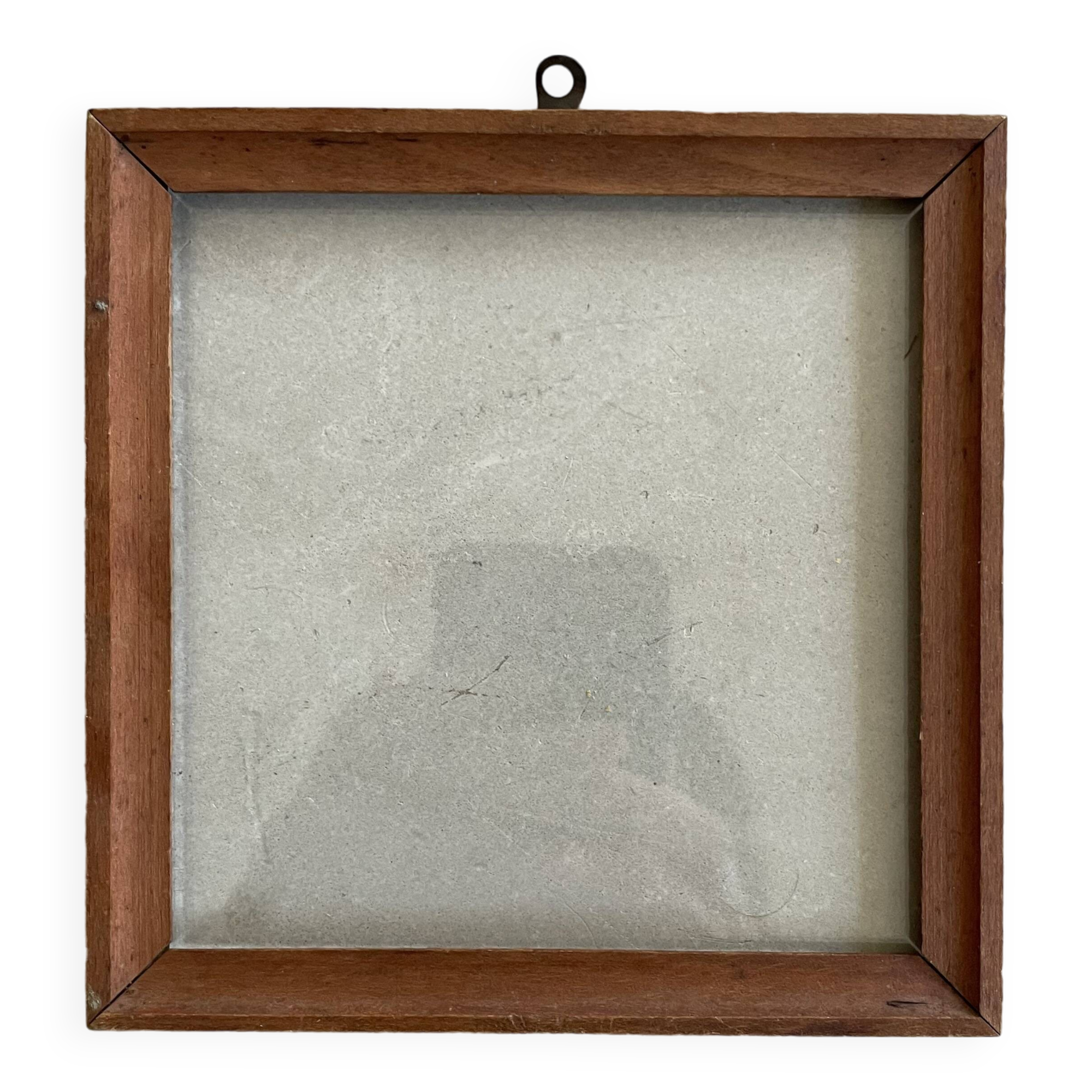 Small old square wooden frame 14x14cm