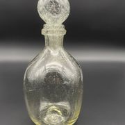Vintage carafe from Verrerie de Biot in bubble glass with a round stopper.
