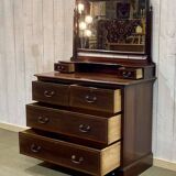 English mahogany dressing table from the early 20th century - L=1m, D=53cm, H=1m50.