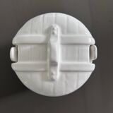 Earthenware barrel butter dish