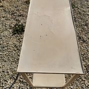 Metal serving table