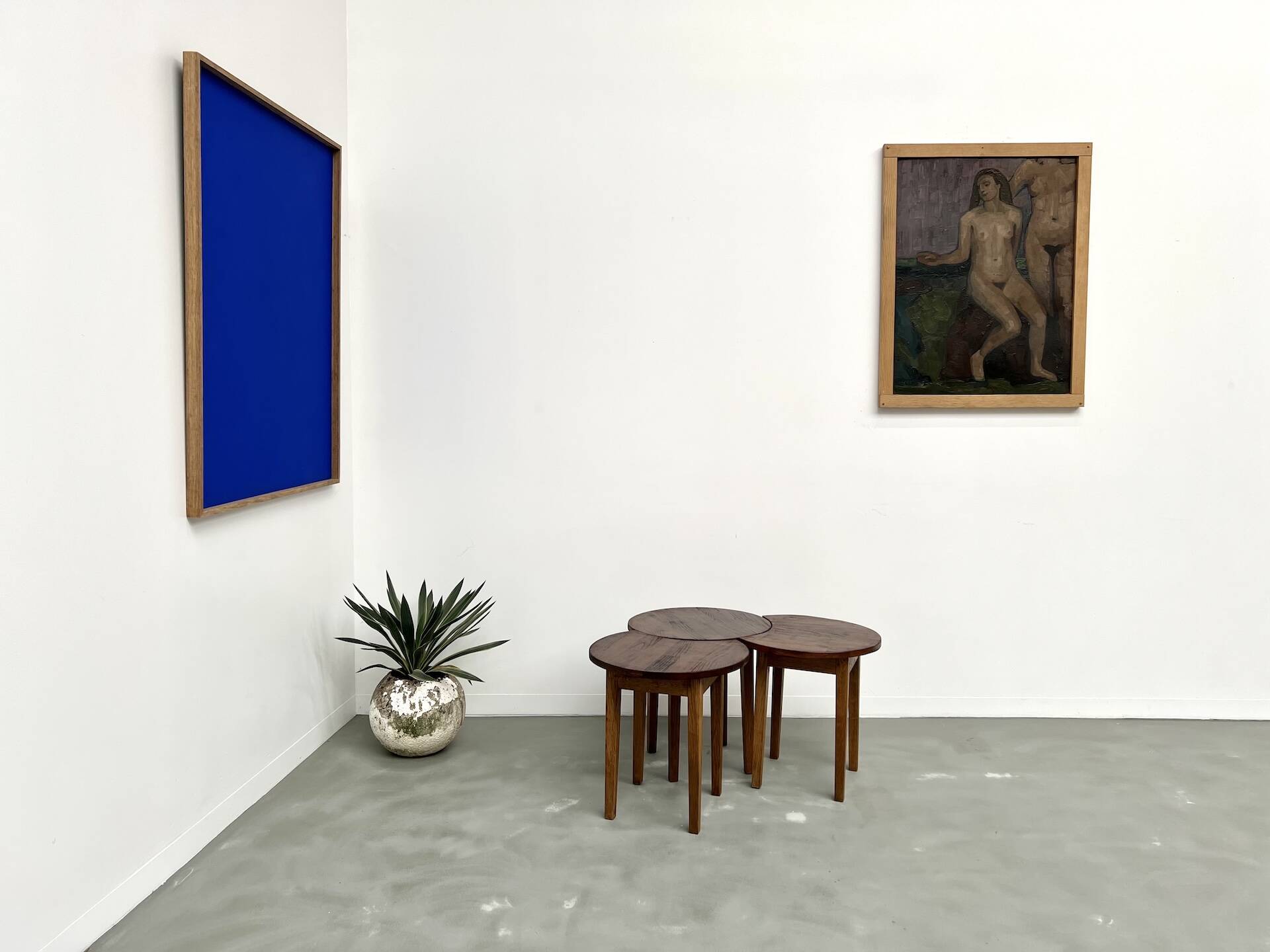 Set of 3 half-moon coffee tables, Denmark, 1960s