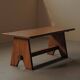 Brutalist dining table in solid oak, France, circa 1980.