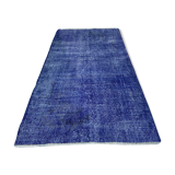 Distressed overdyed turkish rug 195 x107 cm vintage wool medium rug