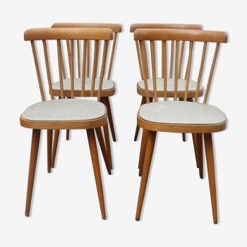 Series of 4 chairs with bars