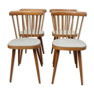 Series of 4 chairs with bars