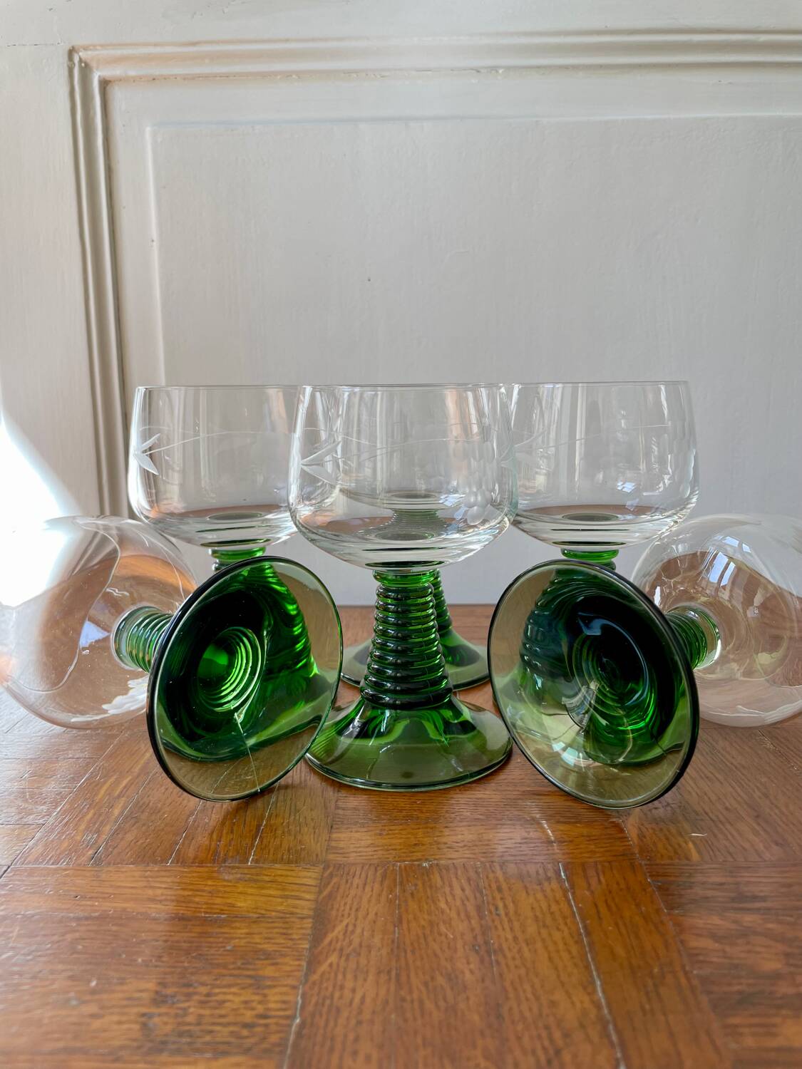 Set of 6 Alsatian wine glasses