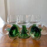 Set of 6 Alsatian wine glasses