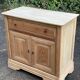 Louis Philippe sideboard with two doors and one drawer, renovated in solid cherry wood