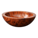 Mid Century Turned Oak Burl Bowl  Centerpiece Bowl