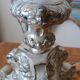 Antique Silver Metal Chandelier, Lamp