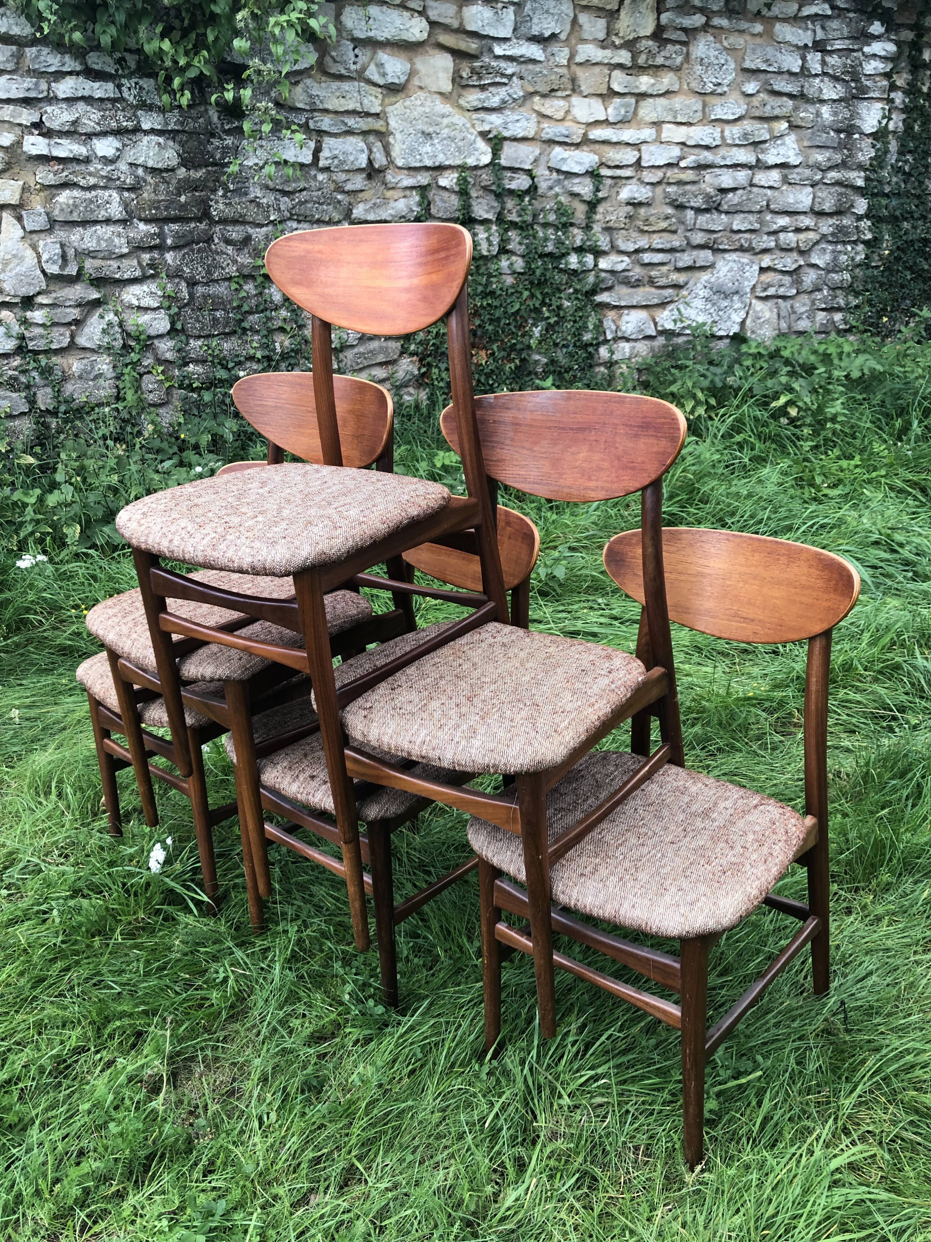Scandinavian chairs vintage teak 60s