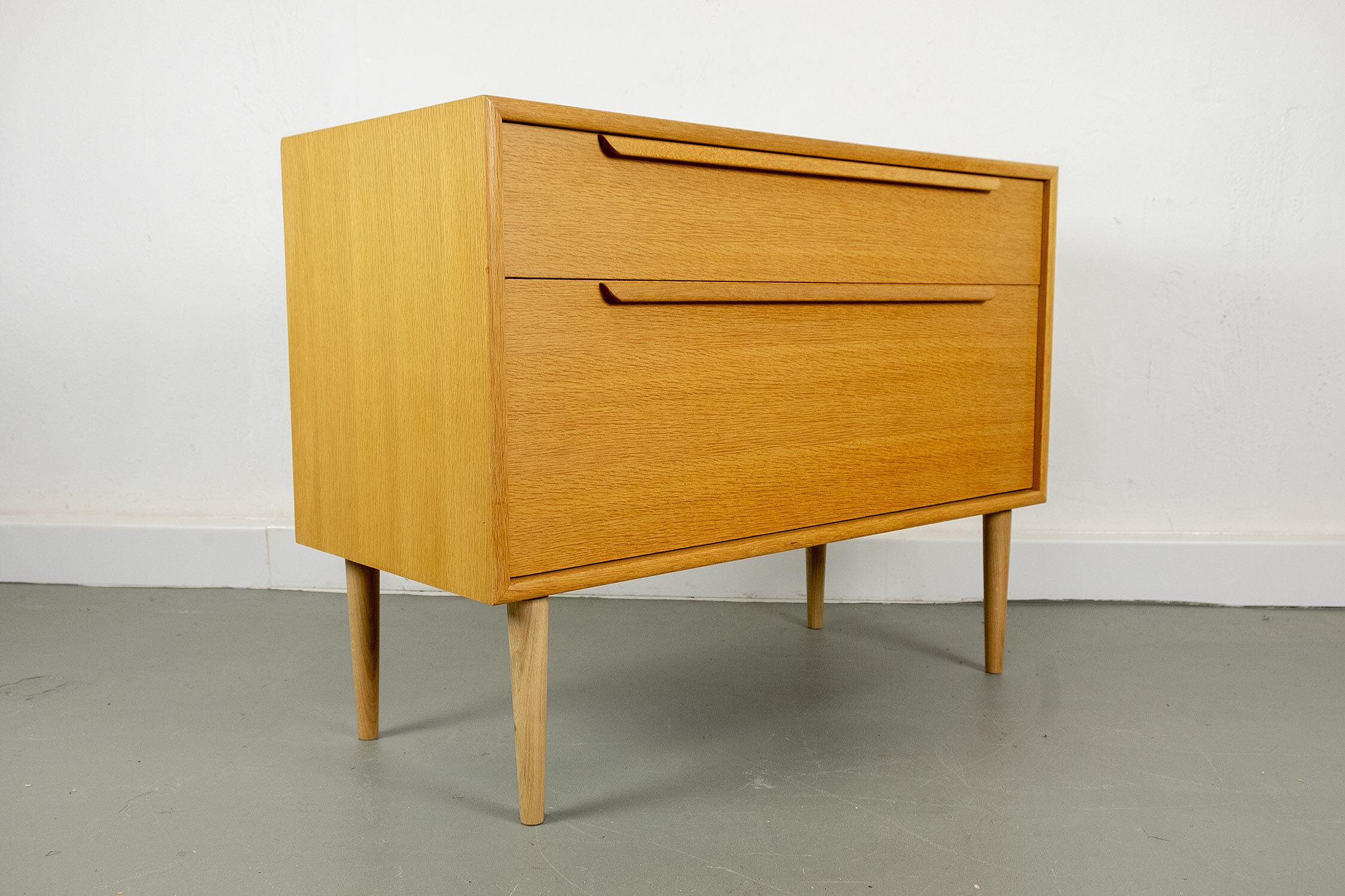 Chest of drawers in light oak by WK Möbel, 1970s
