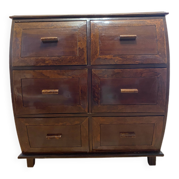 Asian wooden chest of drawers