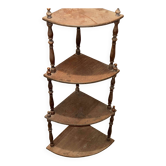 Étagère d'angle bois démontable 1900-1930