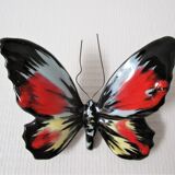 Vallauris polychrome glazed ceramic butterfly