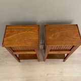 Pair of bedside tables with walnut curtains period directory xviii eme century around 1790