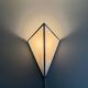 Simple opal glass wall light with an aluminium body, 1980s, Germany.