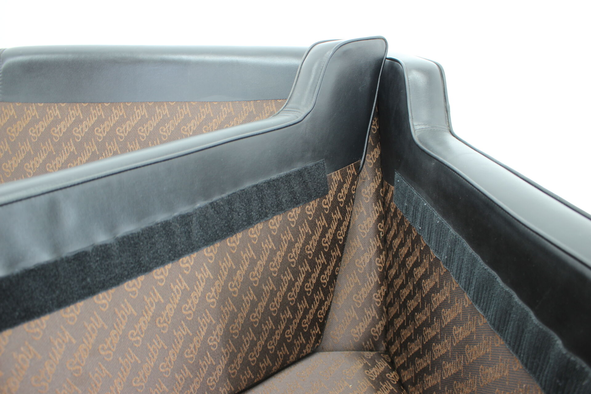 1980s Black Leather 3-Seater Sofa by Stouby, Denmark