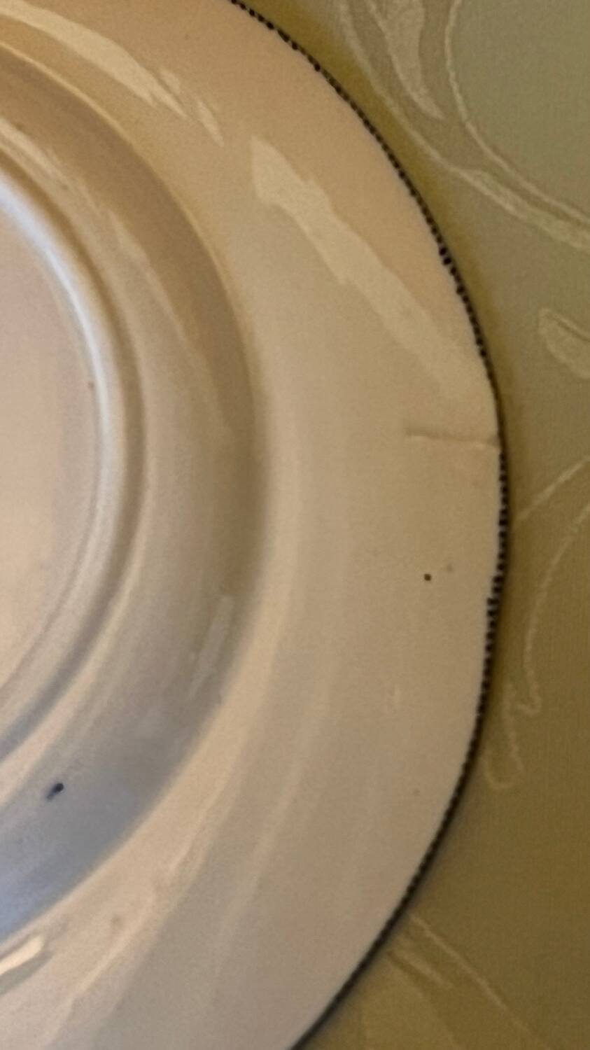 Lot de 4 assiettes  plates Creil Montereau vintage