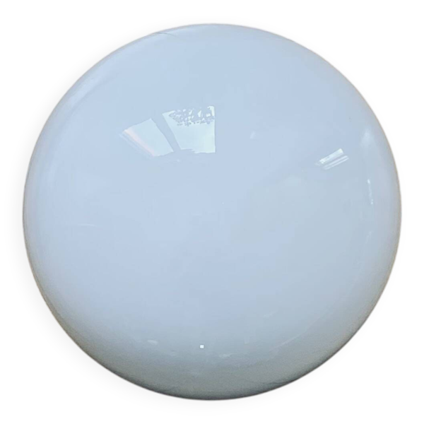 Petite applique murale plafonnier demi lune 14 cm verre opaline