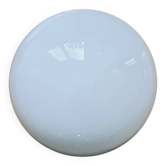 Petite applique murale plafonnier demi lune 14 cm verre opaline