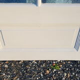 Lot of a double oak glass door