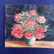 Vintage watercolor with peonies