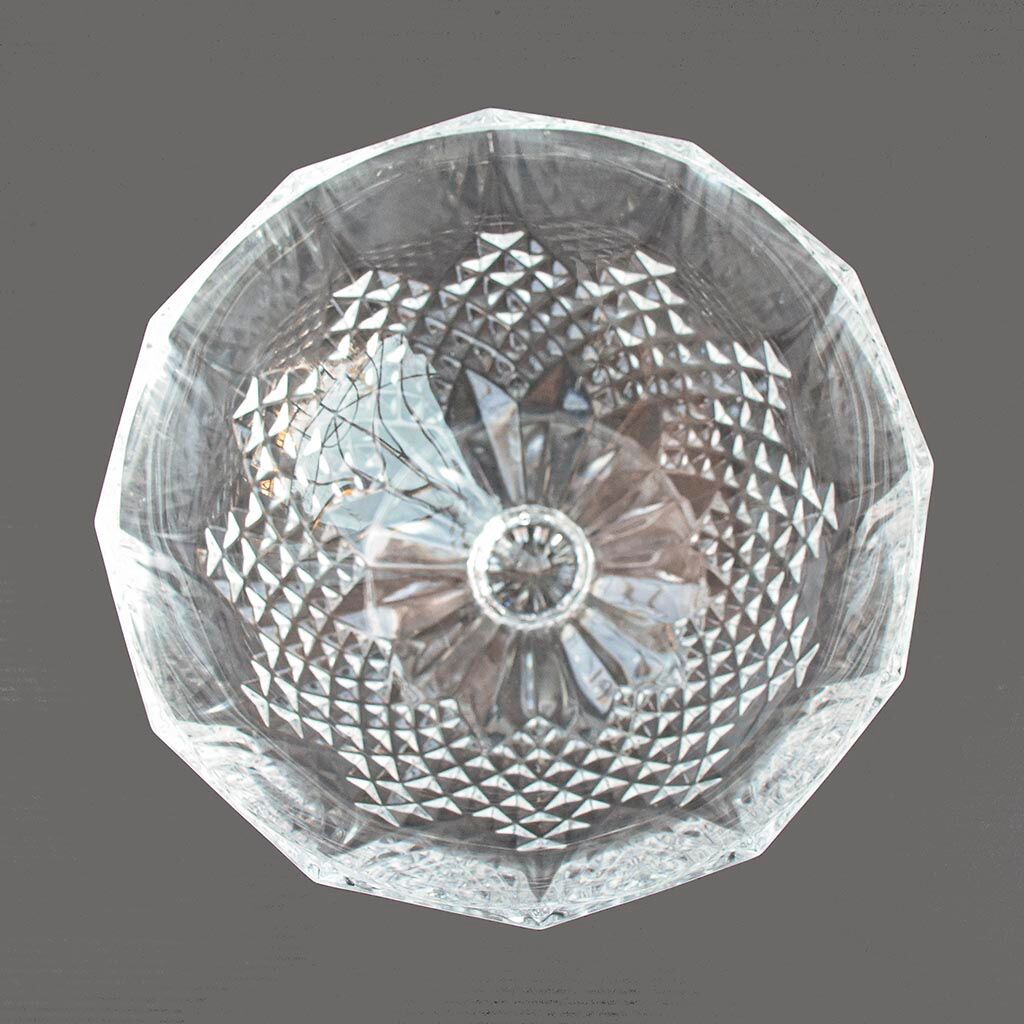 Compotier cup on foot flat servant cup pedestal crystal