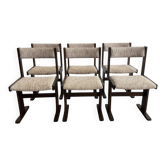 Lot de 6 chaises de salle à manger de Poul H. Poulsen pour Gangsø Møbler