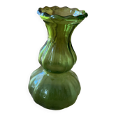 Green glass bowl