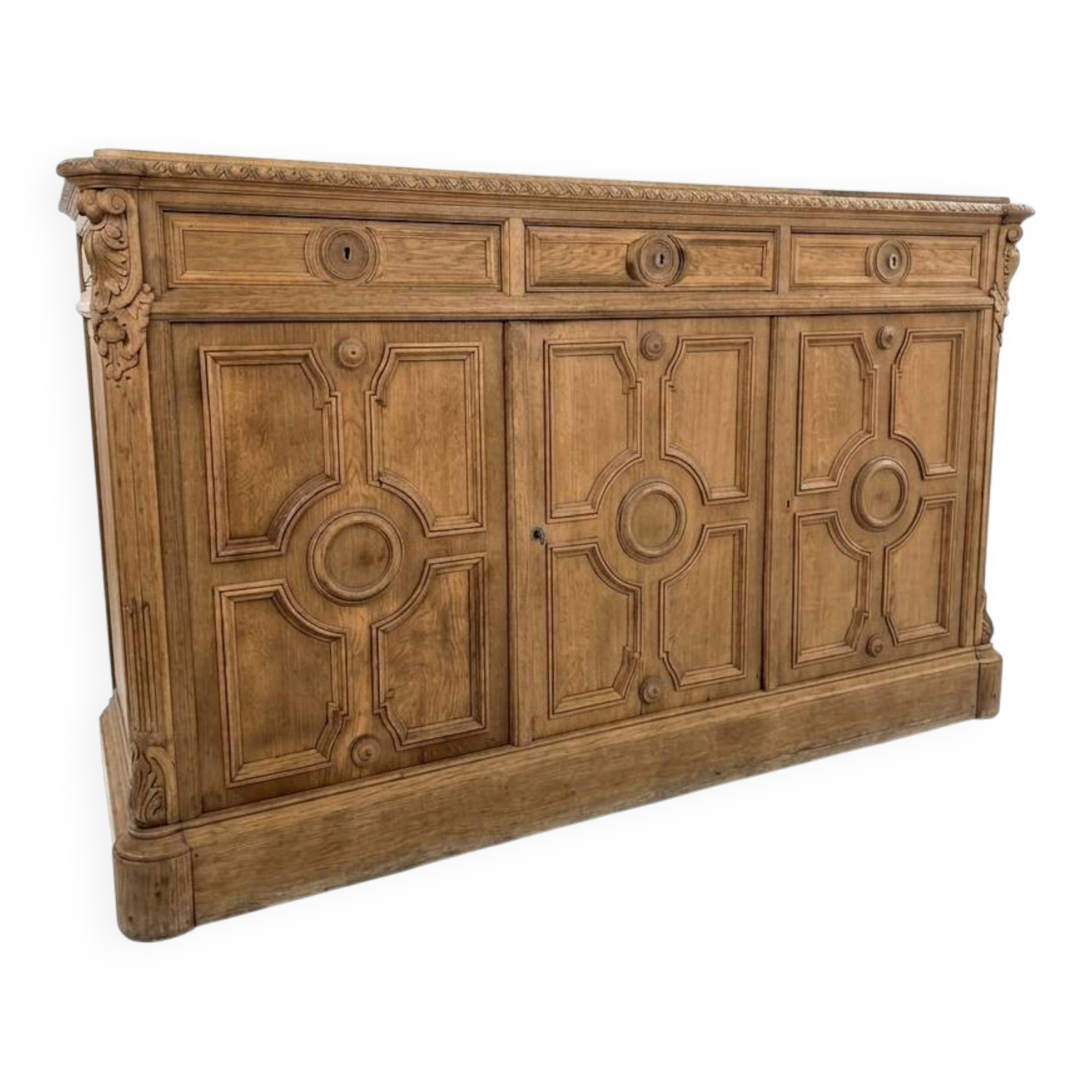 19th-century oak enfilade