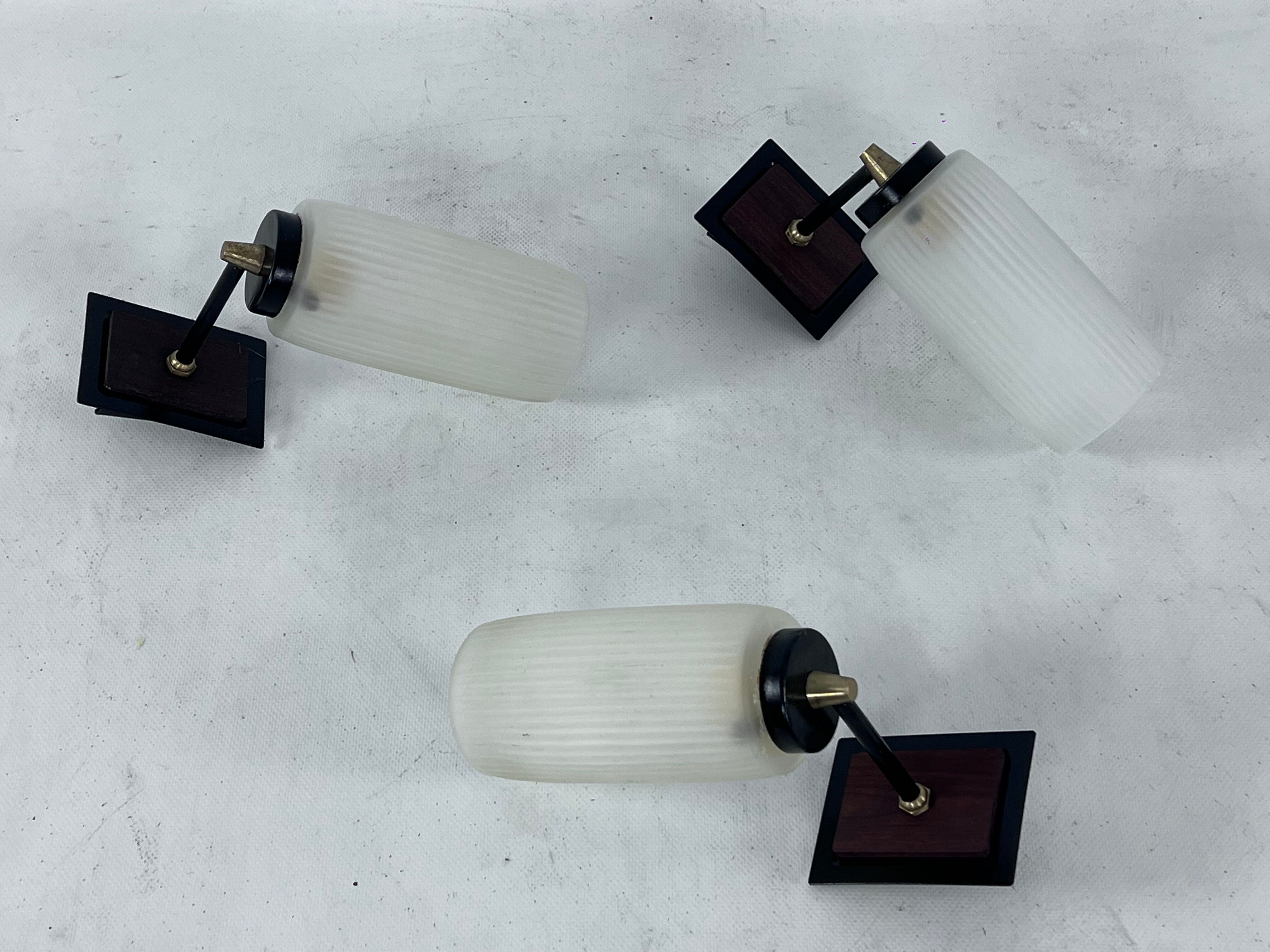 Mid-Century Italian sconces. Set of three. 1950s