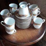 Complete coffee service in Limoges porcelain