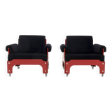Rare ensemble de 2 fauteuils lounge 't Spectrum 'SZ85' par Jan Pieter Berghoef 1960