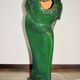 ‘Head’ sculpture lamp, glazed ceramic, vintage, Poland, 20th century