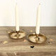 Paire bougeoirs laiton vintage