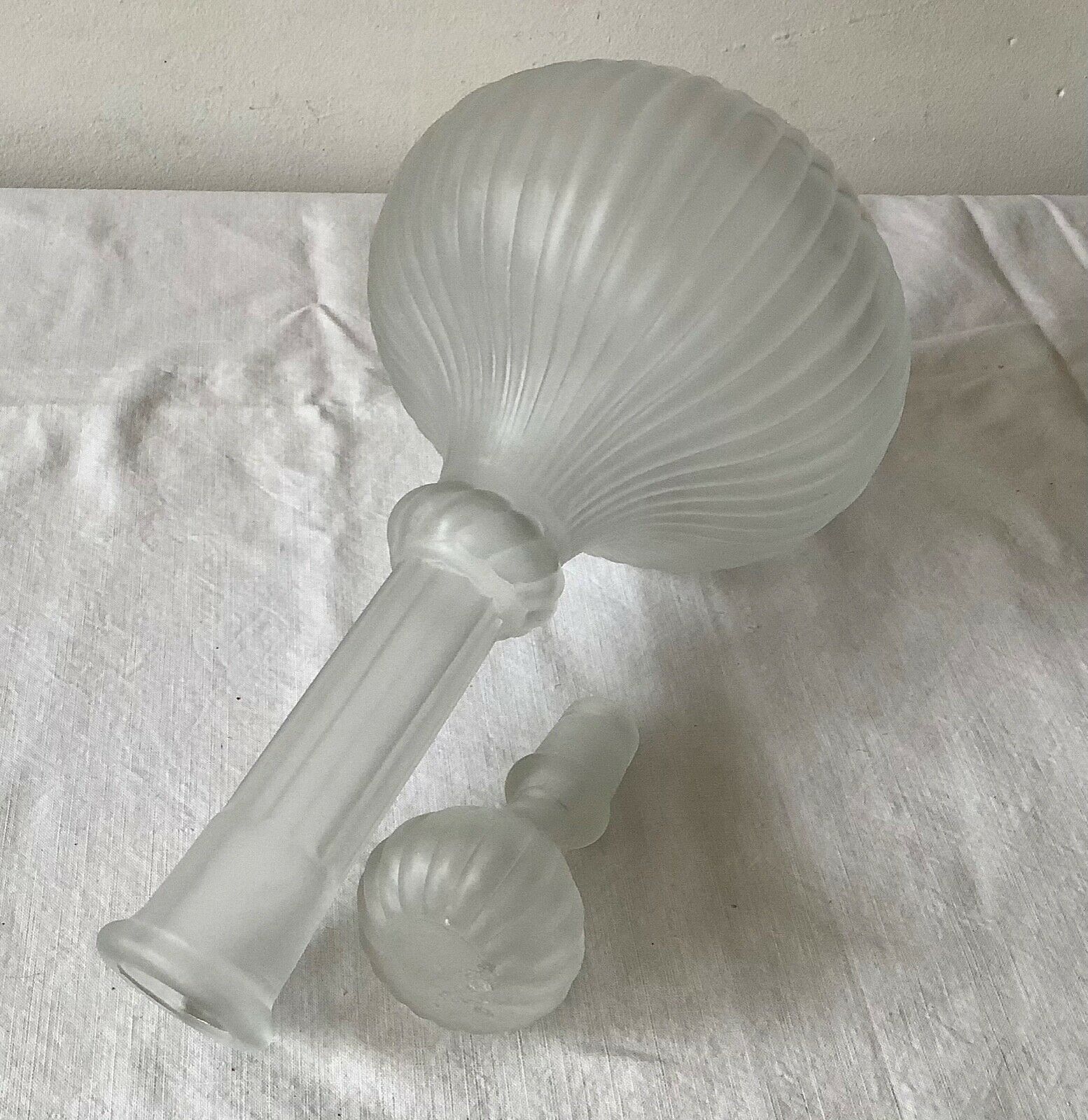 Frosted glass carafe