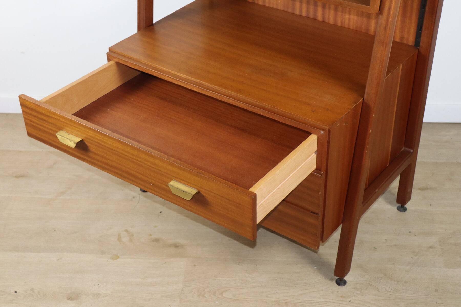 Vintage Italian wooden library - 1960s