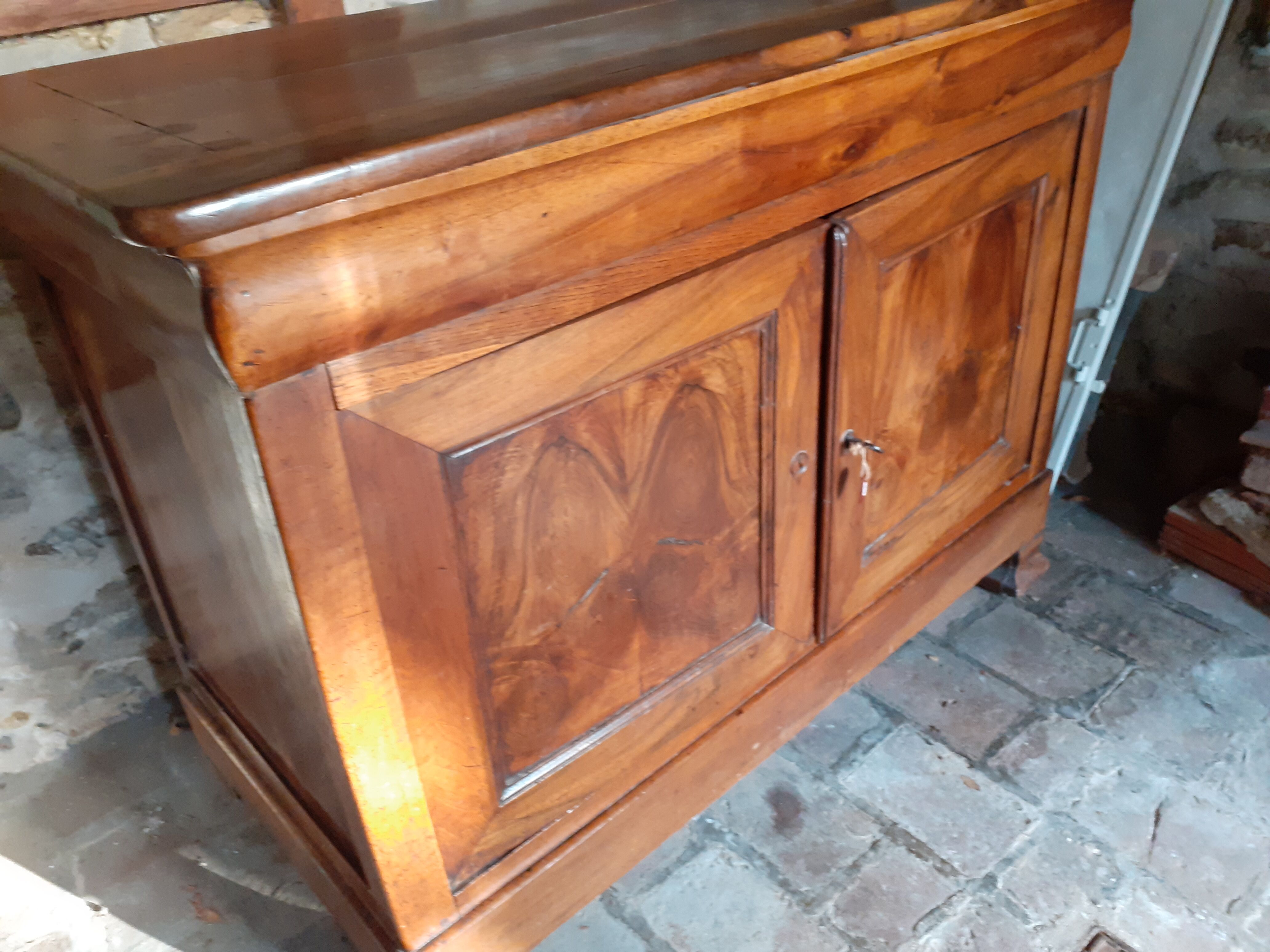 Louis Philippe solid walnut buffet