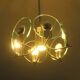Italian silver plated chandelier with 6 crystal glass discs, 1960s