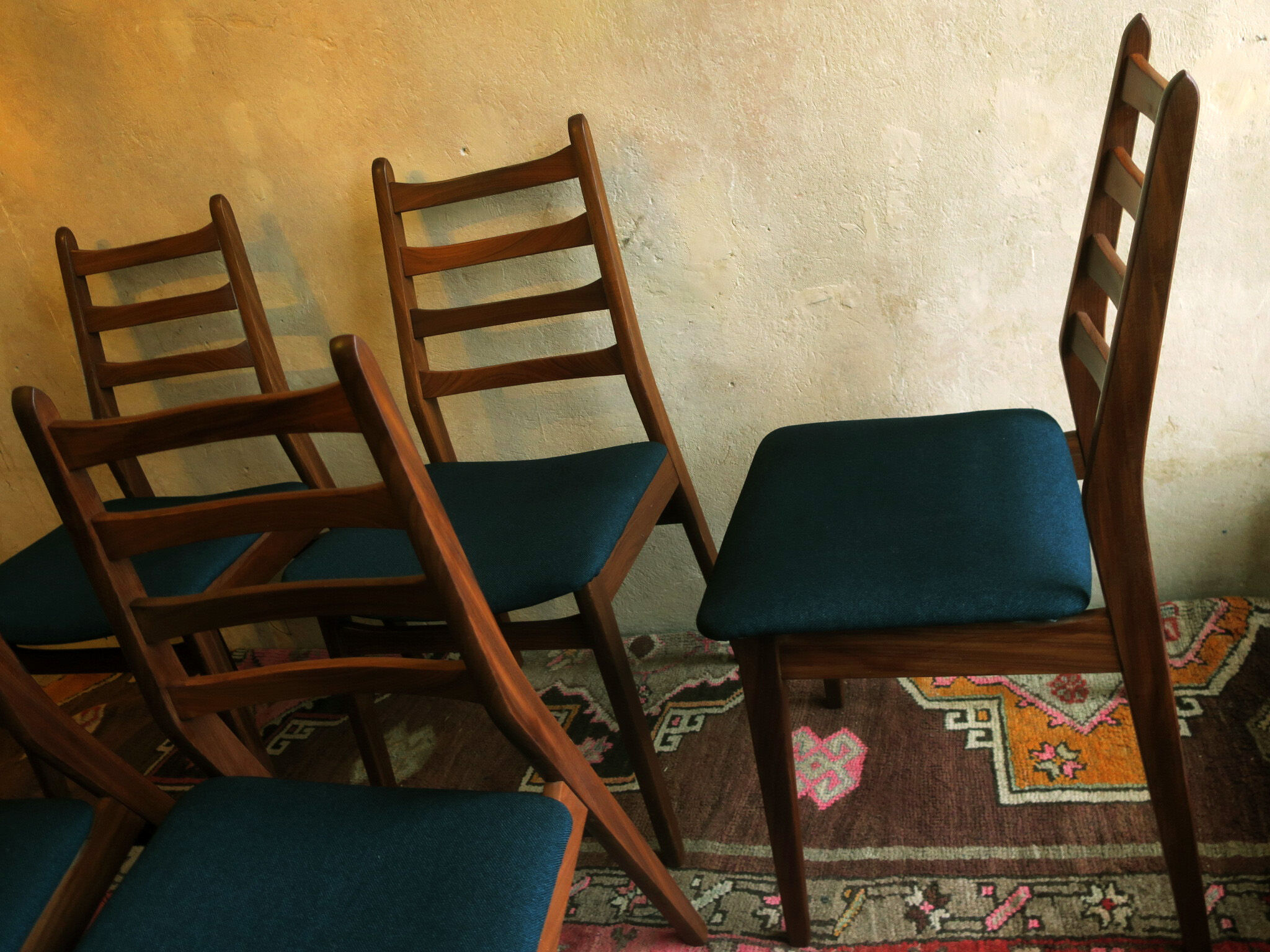 Set of 6 mid-century Danish teak dining chairs, 1960s