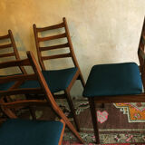 Set of 6 mid-century Danish teak dining chairs, 1960s