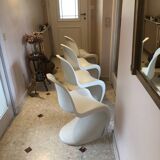 4 white Verner Panton S chairs (LGA Nuremberg GS)