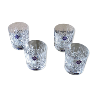 4 Edinburgh Crystal whiskey glasses