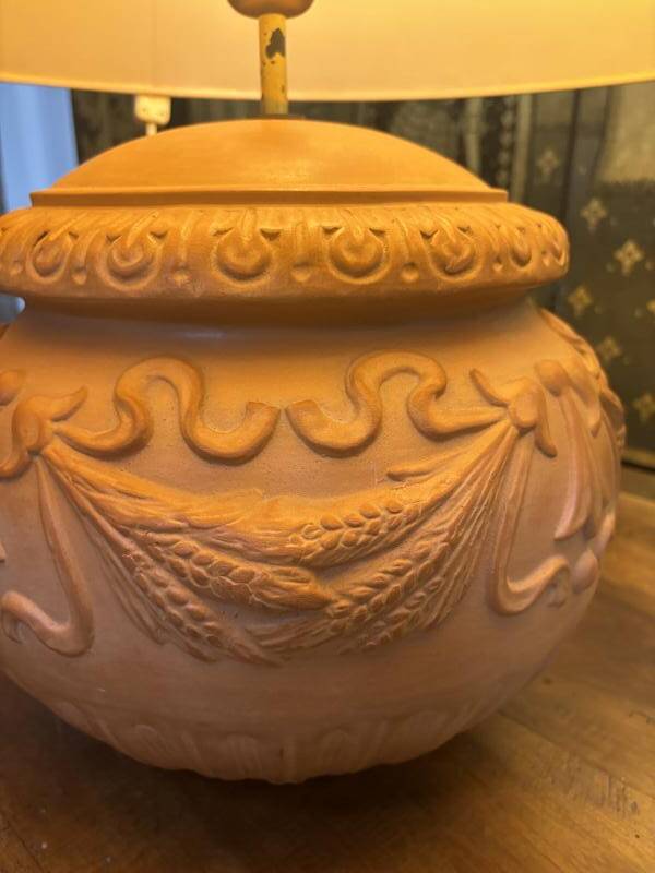 Lampe à poser en terre cuite