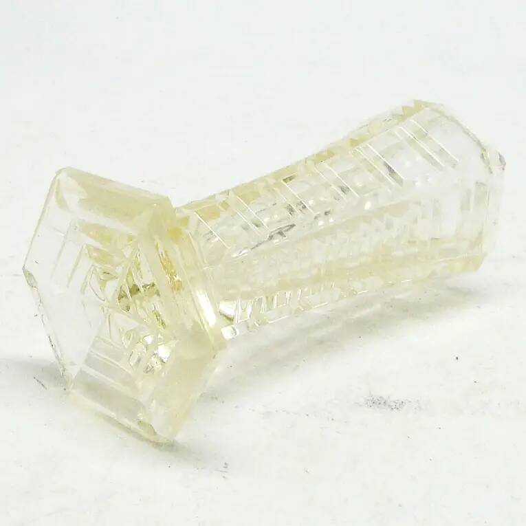Miniature Art Deco vase, pressed glass, Czechoslovakia, 1930s