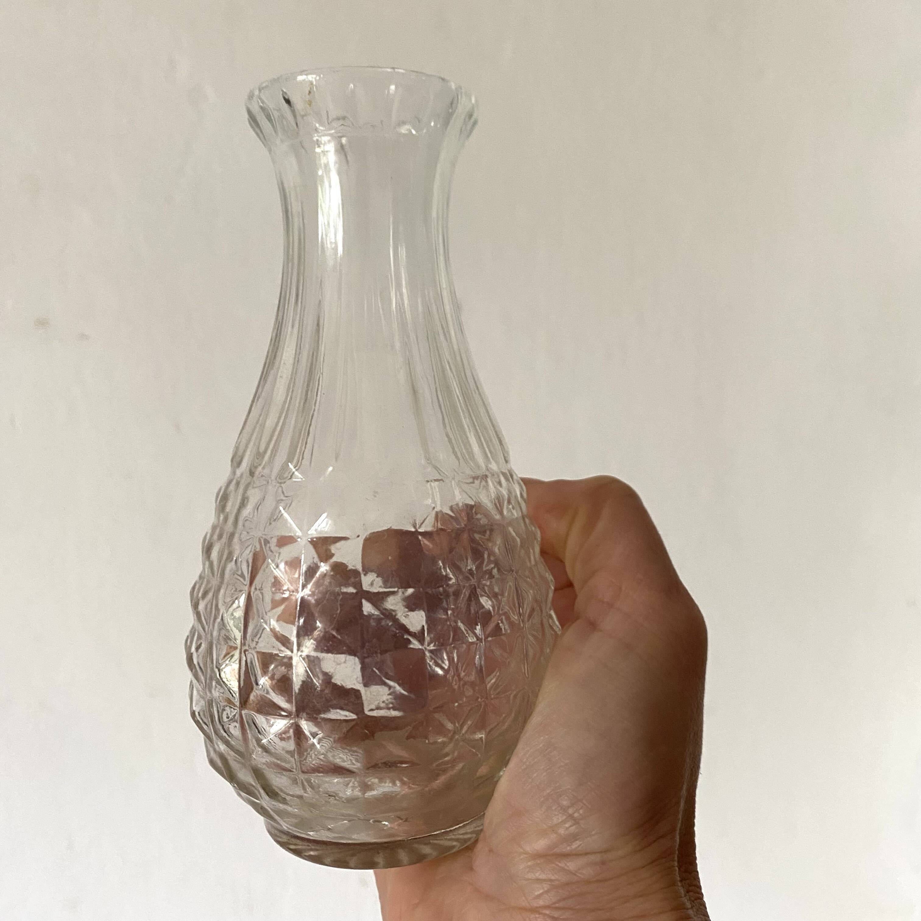 Pair of molded glass vases, 1950s