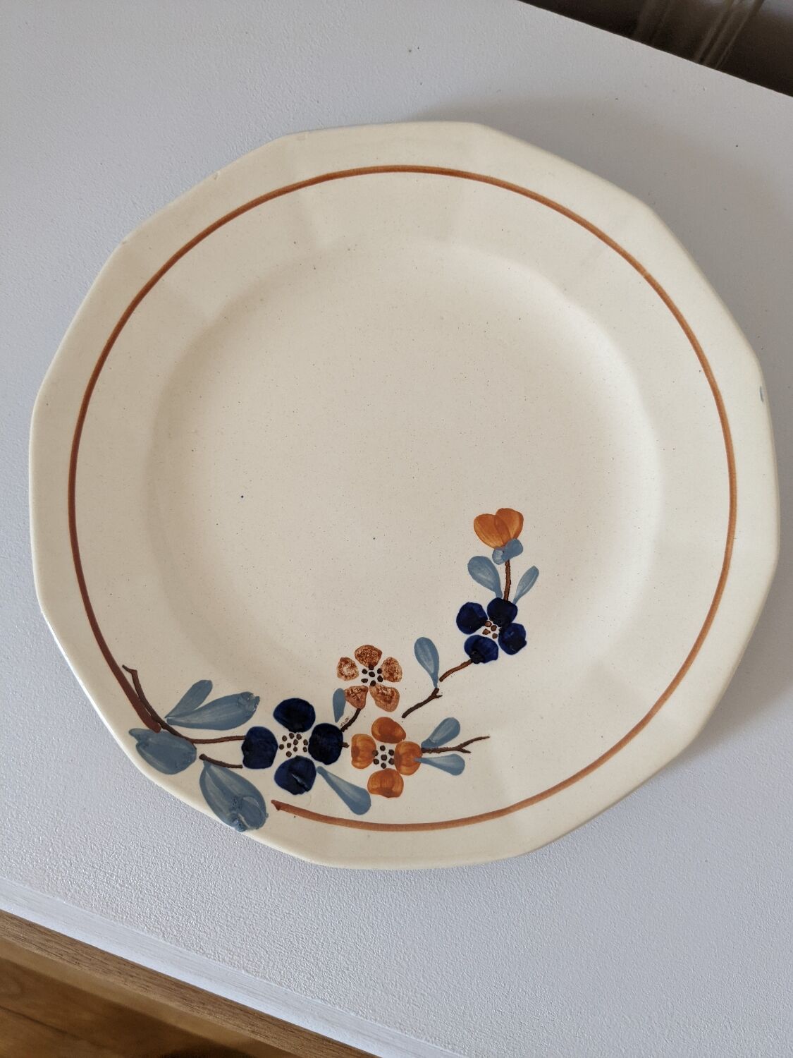 Ten flat plates Sarreguemines